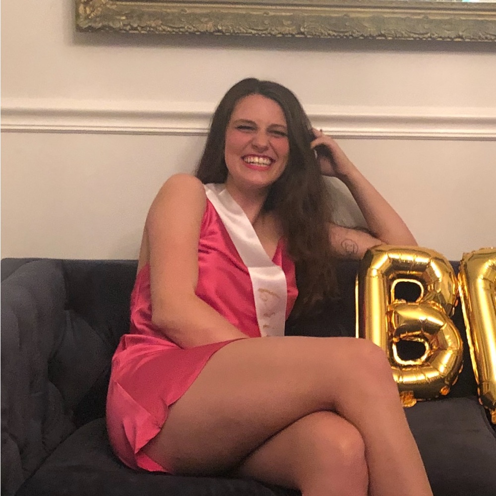 Bright Pink DNA Silk Slip Dress